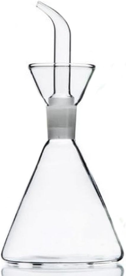 ELETON Olive Oil Dispenser Bottle Glass with No Drip Bottle Spout -Pourer Dispensing Bottles for Kitchen - Olive Glass Dispenser to Control Cooking Vegetable Oil and Vinegar(8 oz)