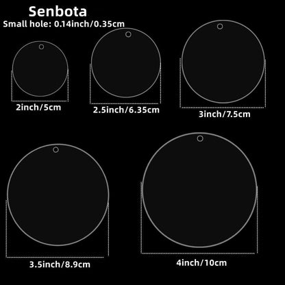 50 Pieces Clear Acrylic Circle Keychains Tags 2.5"/63.5 mmx1.5 mm Thicker Acrylic Discs with Holes,for Hanging Keychain and DIY Craft Painting Projects