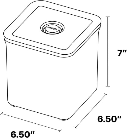 VAKUEN Premium Airtight Food Storage Containers, 3.28qt 1 Piece, Smart One-Click Seal Lid, No Hinges, Patented Double Silicone Lining, 100% Leak Proof, BPA-FREE, Dishwasher, Microwave Safe
