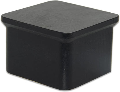 Flyshop Durable Non-Marking Silicone Chair Leg Caps Tips Floor Protectors Square Furniture Table Leg Covers, 20pcs, Black, 50 mm x 50 mm, 2" x 2"