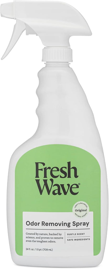 Fresh Wave Original Scent Odor Eliminator Spray & Air Freshener, 24 fl. oz. | Odor Absorber for Home, Furniture, Fabrics & Trash | Safer Odor Relief