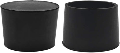 Flyshop 4 Pieces 40mm Rubber Chair Leg Caps Round, Non-Slip Protective Caps for Chair Legs, Floor Protectors, Noise Reduction, Durable Foot Covers, Black Furniture Feet Gliders