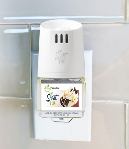 Scent Fill Vanilla Plug in Air Freshener, Scented Oil Refills, 2 Refills + Diffuser
