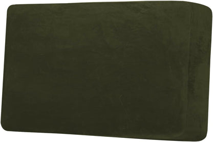 H.VERSAILTEX Velvet Stretch Individual Cushion Cover Plush Cushion Slipcover for Loveseat Sofa Furniture Protector Seat Cushion Sofa Cover (1 Piece Loveseat Cushion Cover, Olive)