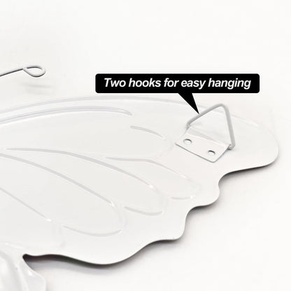 Oraytteo Metal Butterfly Wall Decor, 4pcs Butterflies Wall Art Hanging Sculptures for Outdoor Indoor Fence Patio Yard Tree Garden Home Decorations, Housewarming Gift for Mom Friends