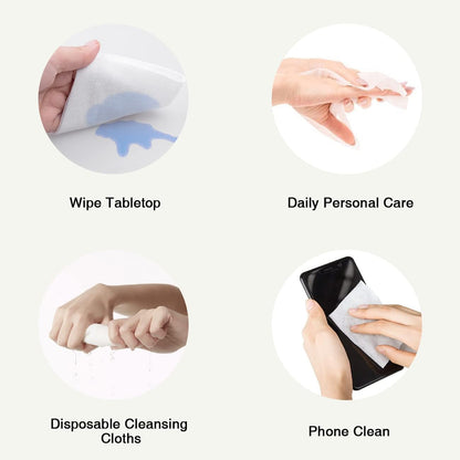 Saraflora 100% Cotton Facial Tissue Soft Dry Wipe 6 Pack, Use for Sensitive Skin Disposable Face Towel Extra Thick Dry and Wet Use Disposable Cotton Tissues for Washing Face Makeup Wipes（600 Count ）