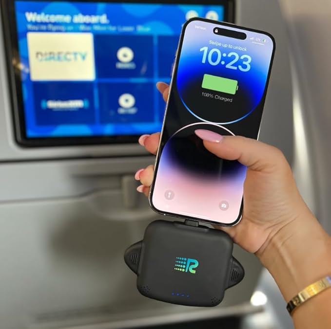 Rush Charge Universe 3 in 1 Portable Charger – 3300mah, 2.4A High-Speed Fast Charging Compatible with iPhone and Android Lightning, Type C, Micro-USB Charges 3 Devices at a Time Pre-Charged RC33 Black