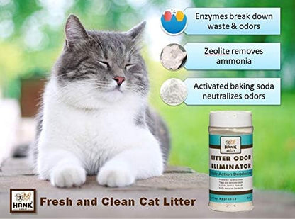 Extreme Enzyme CAT Litter Odor Eliminator, 3 lbs. Triple-Action Deodorizing Powder with Natural enzymes, Ammonia Remover and Activated Baking soda. Made in USA with no Harsh Chemicals or perfumes!