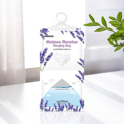 CANAGER Moisture Absorber -12 Pack,Lavender Vanilla Hanging Humidity Bag,Home,Car, and Closet Dehumidifiers and Deodorizers (12.5OZ)