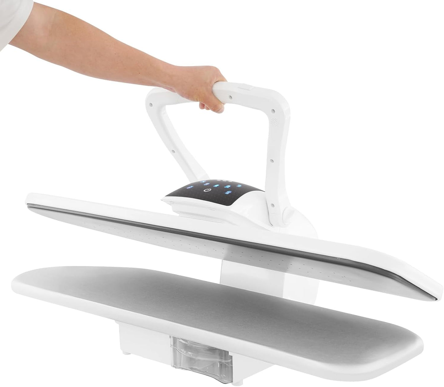 Intelligent Steam Press with 5 Fabric Setting Professional Steamer 1600W for Home/Business 36inch Non-stick Large Pressing Surface Auto Shutoff & Temp Settings Digital Touch Screen (White)