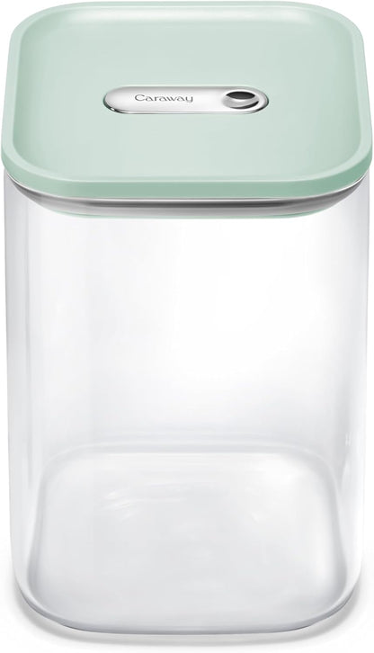 Caraway 4qt Glass Airtight Food Storage Container with Lid – Non-Toxic, BPA-Free Kitchen Storage Container – Stackable, Space-Saving Airtight Container for Dry Goods and More - Mist
