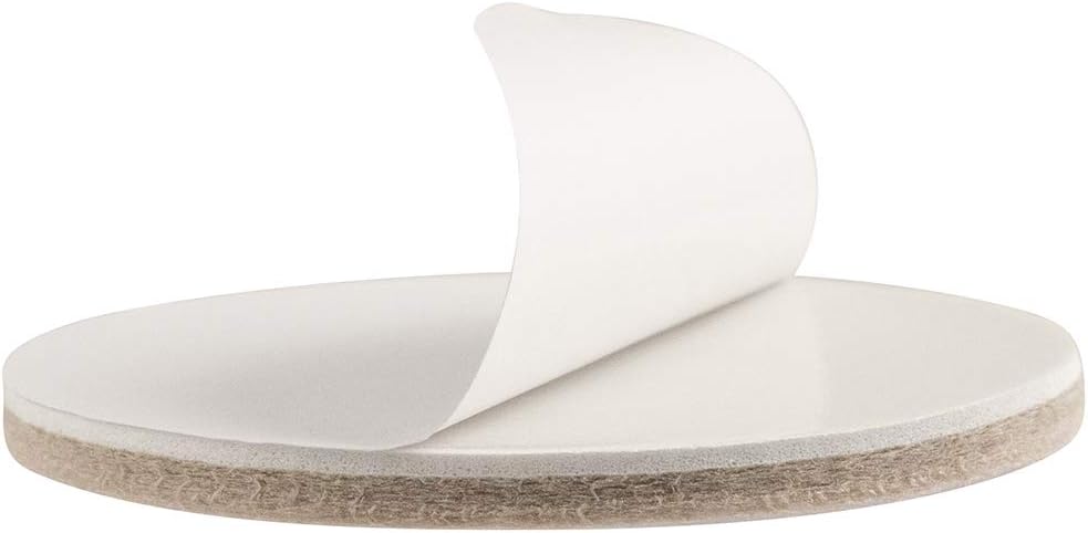 SOFTTOUCH 4723995N Heavy Duty 3 Inch Felt Furniture Pads to Protect Hardwood Floors from Scratches, Linen, 16 Count