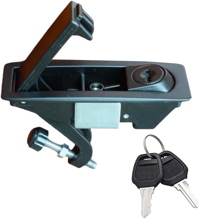 WJSKDQ 2PCS Compression Latch Lock Powder Coated Zinc Alloy Adjustable Lever Hand Operated Flush Lever Marine Applicable Door Thickness: 0.04"-0.94" Grip Range