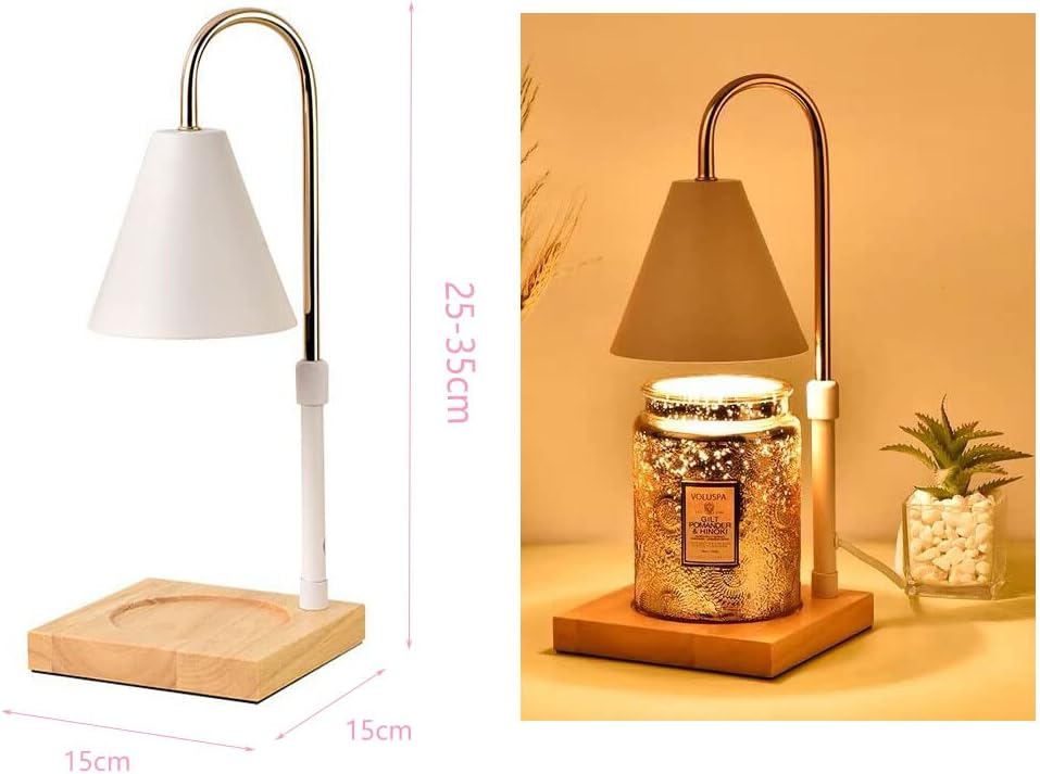 RUIWAN Essential Oil Diffuser Aromatherapy Melting Wax Lamp,Electric Wax Burner Dimmable Wax Melter,Night Light Aroma Decorative Lamp for Home Office Bedroom Living Room Gift, White (EOD01)