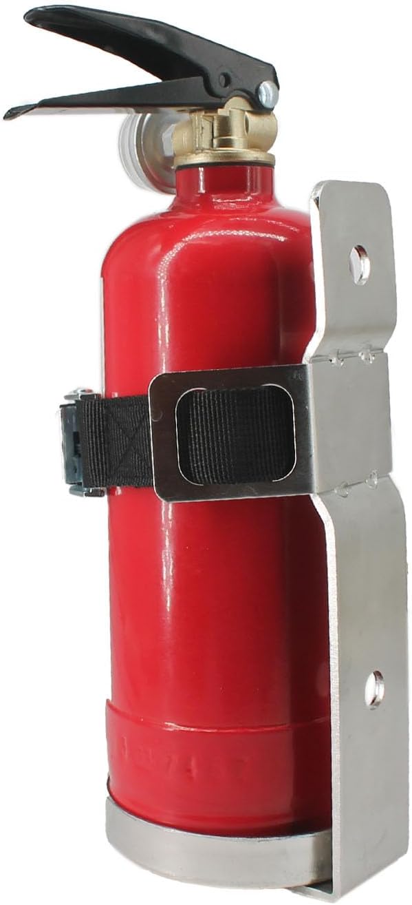 Fire Extinguisher Mount,Wall Mounted Bracket,Compatible with 2.5 lb Fire Extinguishers,Stainless Steel (2.5LB Stainless Steel 1pcs)
