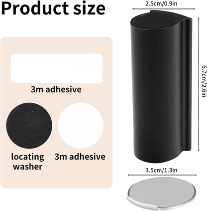 Magnetic Door Stoppers Black WYGWP Stainless Steel No Drilling Wedge Stops Heavy Duty Catch Holder to Keep Doors Open