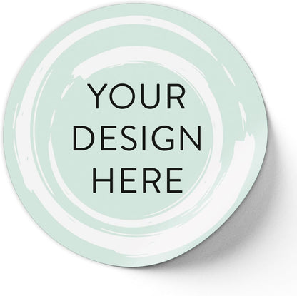100 Custom Vinyl Stickers - Upload Your own Image, Text, Design, Logo - Personalized Logo Labels for Handmade, Packaging, Bottle, Jars, Candle, Brand Stickers (Mint, 1x1)