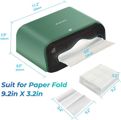 Paper Towel Holder Wall Mount: Commercial Paper Towel Dispenser for Multifold/Trifold/c Fold Hand Paper Towel, Adhesive Paper Towel Holder No-Hole Installation 200 Sheets