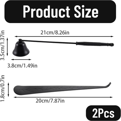 2-Piece Candle Snuffer with Wick Dipper,Candle Snuffer, Brass Candle Snuffer and Long Handle Putting Out Fire, Durable Metal Candle Tools for Home Decor and Relaxation
