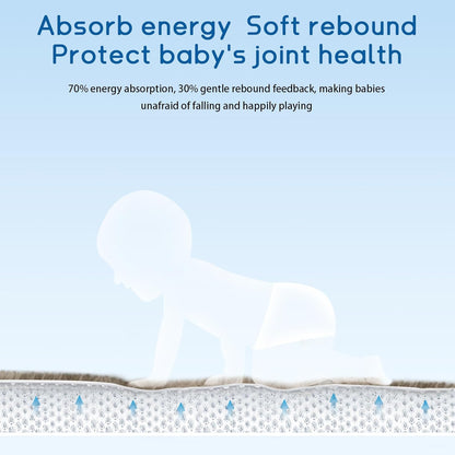 Baby Play Mat for Floor Tummy Time Mat Nursery Muscle Area Playroom Rug Tatami 79"x138" Memory Foam 1.3" Thick Crawling For Babies,Toddlers, Infants, Kids,Floor,Coffee