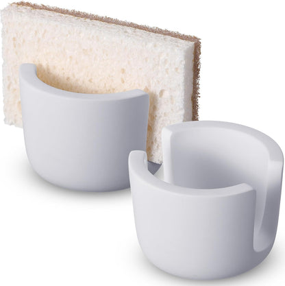 Geelin 2 Pack Diatomite Stone Sponge Holder for Kitchen Sink Absorbent Sponge Drying Rack Dish Organizer Kitchen Accessories Sink Tray(Grey)