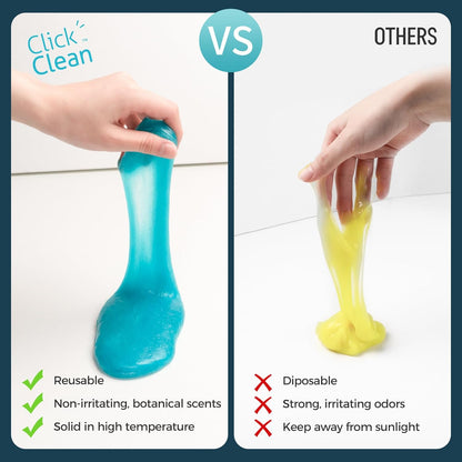 CLICK CLEAN 2Pcs Cleaning Gel for Car, 7oz Car Detailing Tools, Cleaning Putty Gel, Interior Cleaner Universal Dust Cleaner for Keyboard, Laptop, Air Vents (Bluebell)