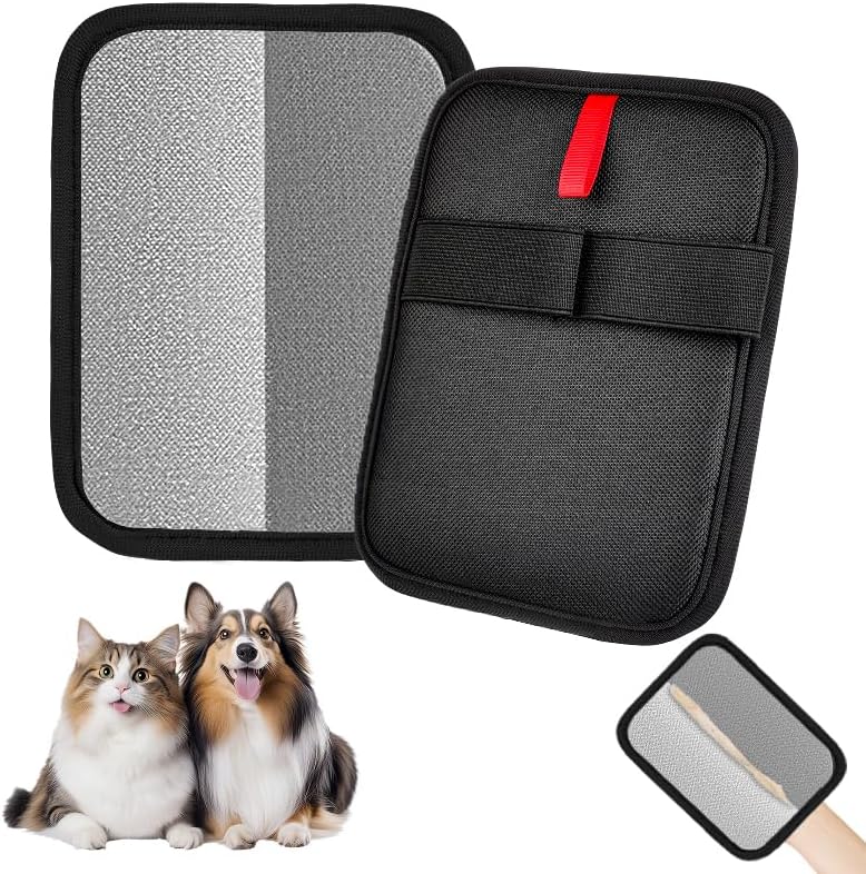 Pet Hair Remover, electrostatic pet Hair Removal Gloves, cat and Dog pet Hair Removal Tools, Suitable for Bed Sheets, Blankets, Clothes, Sofas, Multi-Functional Beauty Gloves -2 Piece