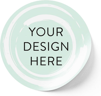 100 Custom Vinyl Stickers - Upload Your own Image, Text, Design, Logo - Personalized Logo Labels for Handmade, Packaging, Bottle, Jars, Candle, Brand Stickers (Mint, 3x3)