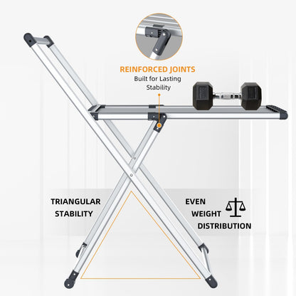 Clothes Drying Rack, Foldable Laundry Rack for Indoor Outdoor, 10pcs Sock Clips, Collapsible Space-Saving Drying Rack for Clothes Towels Dolls