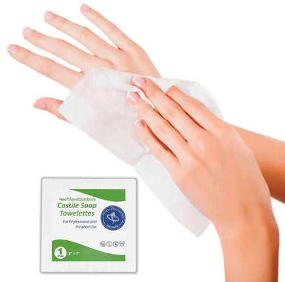HAO Castile Soap Cleansing Towelettes 125 Count Refreshing Scented Wipes White 125 Count (Pack of 1) HAO-CST-125