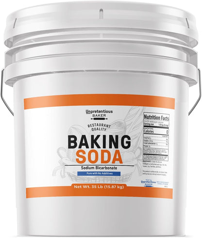 Unpretentious Baker Baking Soda, 35 Pounds, Cooking, Baking, Cleaning & (3.5 Gallon)