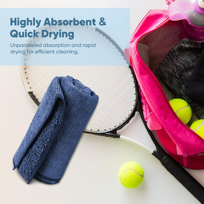 HOMEXCEL Microfiber Washcloths 24 Pack, Highly Absorbent and Soft Face Towel, Multi-Purpose Wash Cloths for Bathroom, Hotel, Spa, Gym, and Kitchen, 12x12 Inch