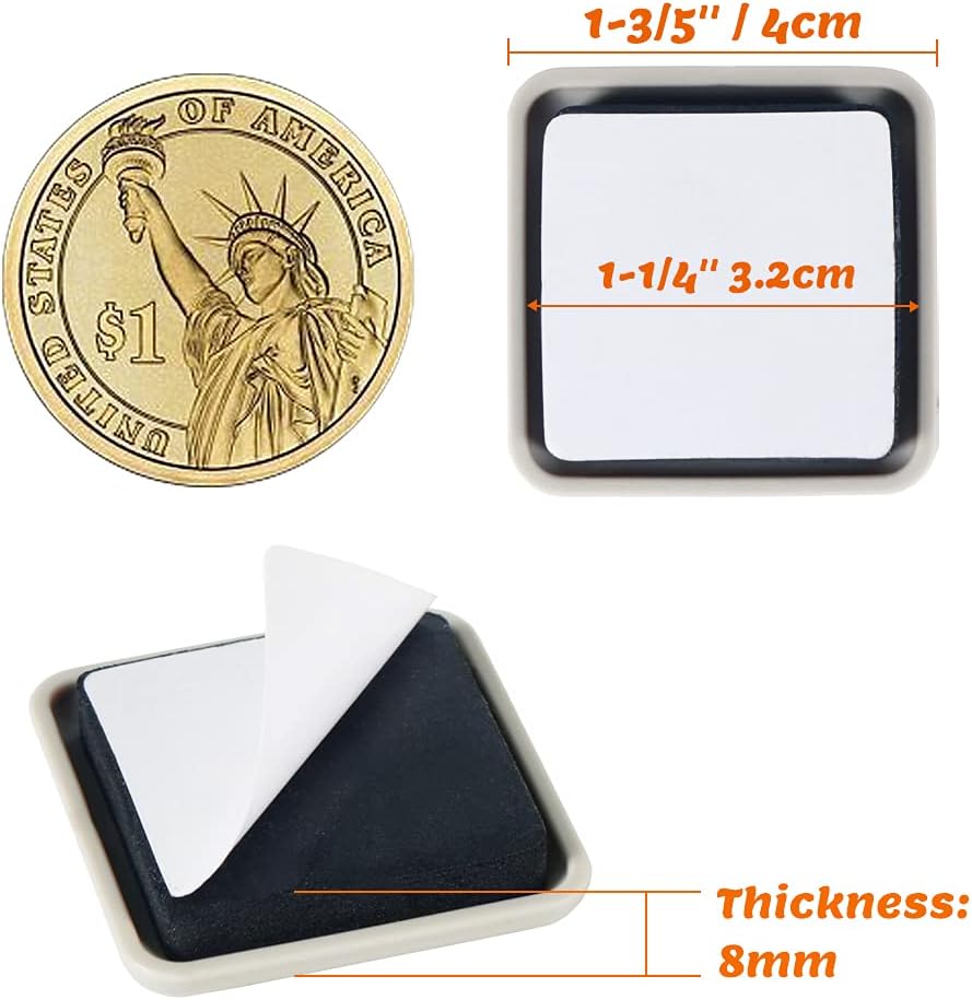 Stick Furniture Sliders, 40mm 16pcs Furniture Glides for Easy Moving on Carpet Hardwood (Beige)