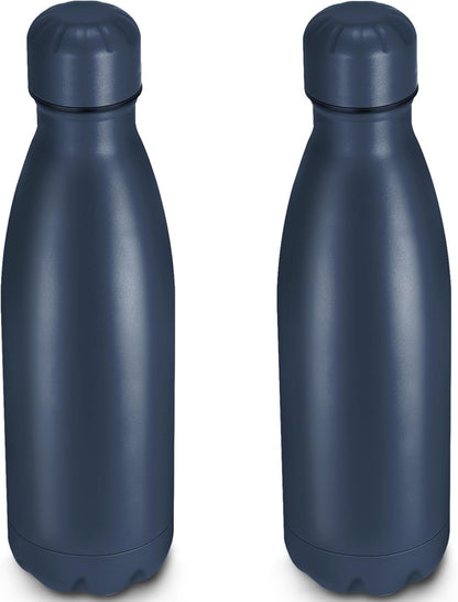 25oz Cola-Bottle Shaped Stainless Steel Leak-proof Water Bottle,Double Wall Vacuum Insulated Metal,Travel Mug For Sports Indoors & Outdoors,BPA-Free School Kids Flasks,Navy(2 Pack)