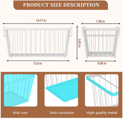 5 Pack Stackable Deep Freezer Organizer Bins ，Upgraded Bottom Leak-Proof net，Encryption and Hardening ， Freezer Organizer Bins for 5 to 7 Cu.FT Small Chest Freezer， Easy Get Bottom Foods