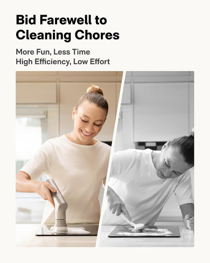 HOTO Cordless Electric Spin Scrubber, IPX7 Full Body Waterproof Dish Scrubber Brush, Bathroom Cleaning Brush, Max 22 in-lb, Power Scrubber with 9 Brush Heads for Kitchen, Sink, Bathroom, Shower, Tile