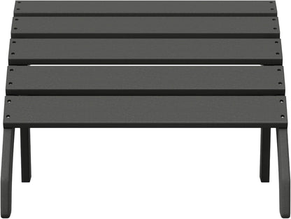 WestinTrends Dylan Outdoor Patio HDPE Adirondack Ottoman Footrest, Gray