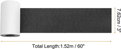Repair Patches Repair Tape Self-Adhesive DIY Repair Patch Linen Gear Patch for Sofa, Furniture, Chair, Clothing,Tents,3x60 Inch,Black