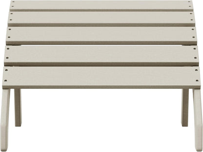 WestinTrends Dylan Outdoor Patio HDPE Adirondack Ottoman Footrest, Sand