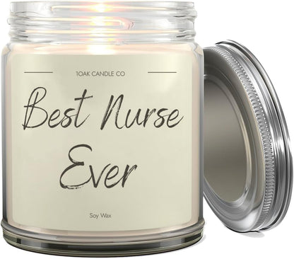 1OAK Vanilla Scented Nurse Candle - Best Nurse Gifts for Women, Men - RN Graduation Gift