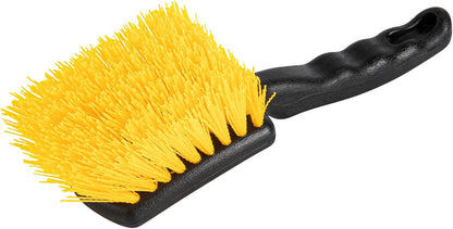 Restaurantware-Clean Tek Professional 10.24 Inch Utility Brush, 1 Heavy-Duty Scrub Brush - Plastic Bristles, Ergonomic Handle, Black Plastic Cleaning Scrub, Ideal for Indoor and Outdoor Cleaning
