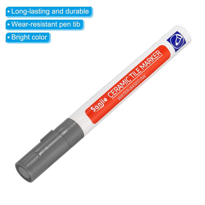 PATIKIL Grout Pen, 4 Pack Grey Tile Marker Waterproof Grout Sealer Pen Tile Repair Pens Paint Pens for Wall Floor Bathroom Kitchen Refresh