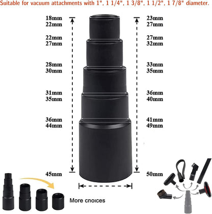 12 Pcs Universal Vacuum Attachments for Shop Vac Accessories, 1 1/4" to 2 1/2" Vacuum Cleaning Tools Kit, Dirt Remover for Home Air Vents Corner Pets Drawer Car Dusty Vacuum Brush Attachment