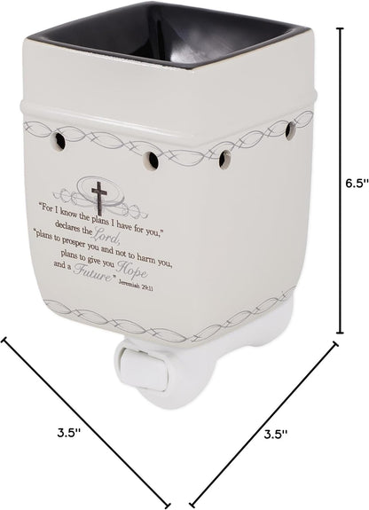 Elanze Designs for I Know The Plans I Have for You Electric Plug-in Outlet Wax and Oil Warmer