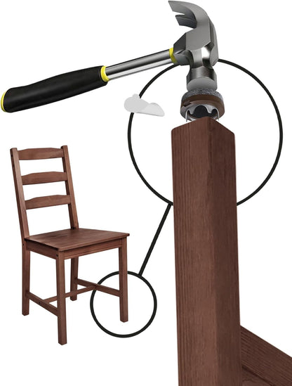 GorillaFelt Chair Leg Floor Protectors/Felt Chair Glides (Set of 16) Tap-On Felt Furniture Pads Guaranteed to Stay On, 1 Inch Round Chair Sliders