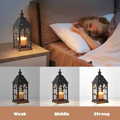 VINGVO Candle Warmer Lamp with Timer, Electric Candle Warmer, Wax Warmer with 2 Bulbs, Adjustable Farmhouse Heat Lamp, Vintage Iron Craftwork for Scented Wax,Romantic Home Decor, Yoga Studio