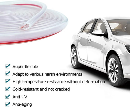 Clear Rubber Edge Trim, U Channel Rubber Seal Strip with Self-Adhesive Tape, Metal Edge Protector Fit for 0.15", 20Ft (236 in)