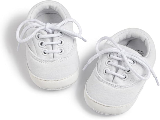 Morbido Infant Baby Boys Girls Canvas Sneaker Toddler Slip On Anti Skid Newborn First Walkers Candy Shoes for 0-18 Months