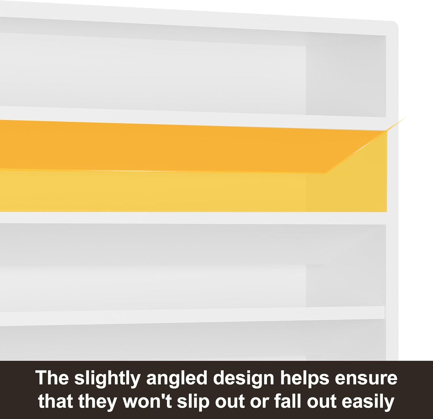 Orimade 4 Tier Spice Rack Organizer for Cabinet, Freestanding Bamboo Seasoning Rack for Countertop, Cupboard, Pantry, Kitchen, 13.18 x 4.13 x 12.2 inches(Spice Jars Not Included), White