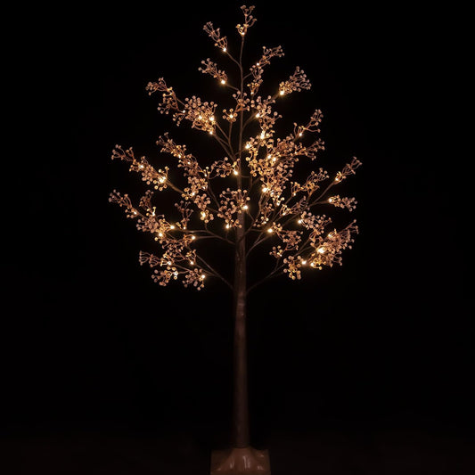 4ft Lighted Baby's Breath Tree with 64 Warm White LED Lights for Holiday Decor - Dimmable, UL Certified, Waterproof - Ideal for Indoor and Outdoor Decoration